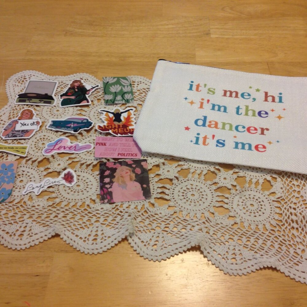 Swiftie Alert Bundle deal, makeup bag and stickers, new items